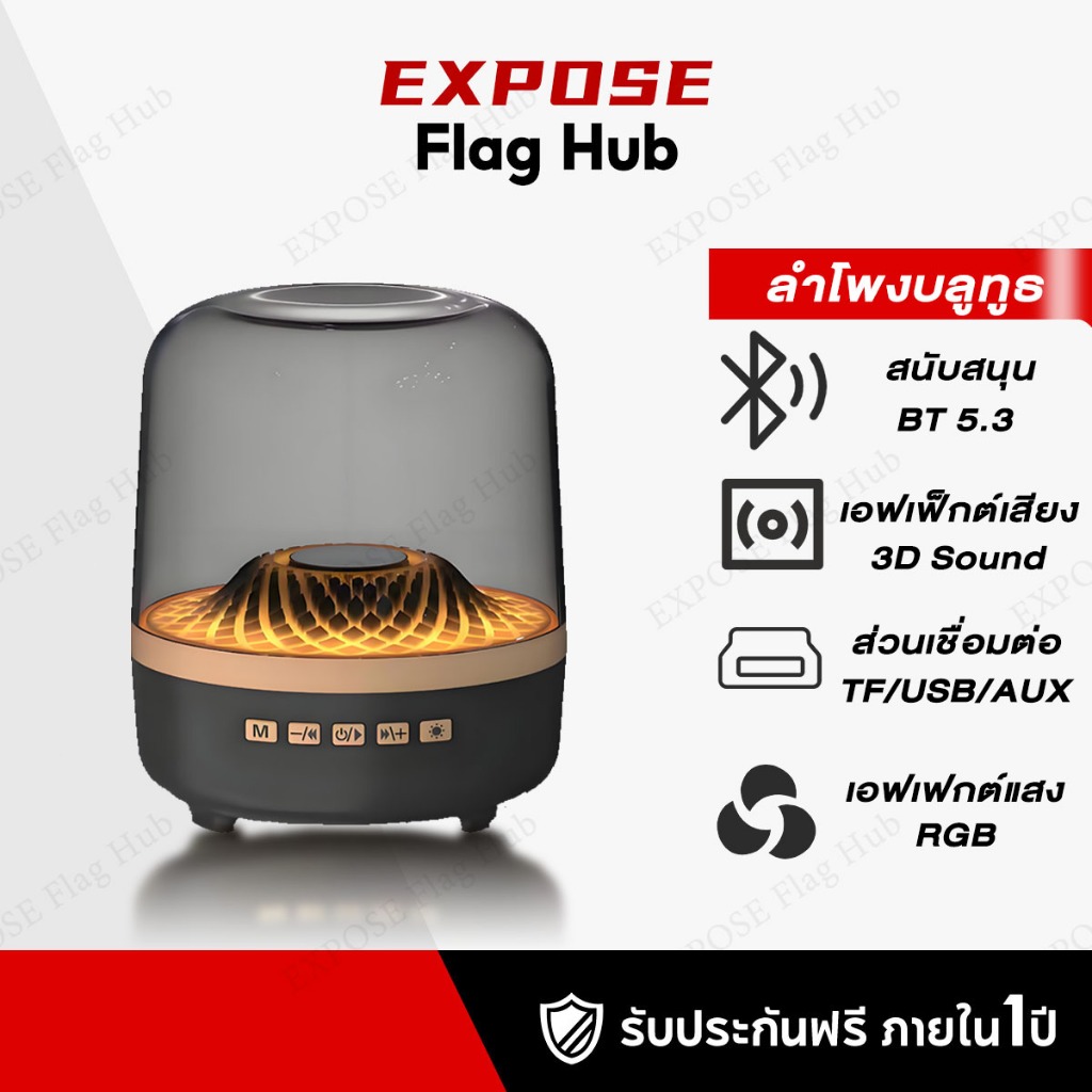 ลำโพงบลูทูธ เสียงแน่น ลำโพง ลำโพงบลูทูธไร้สาย ลำโพงบลูทูธสเตอริโอไร้สาย บัตร TF AUX Bluetooth 5.0