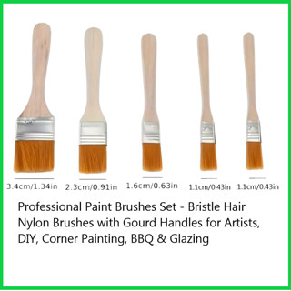 ชุดแปรงทาสีแบบมืออาชีพ แปรงไนลอนขนแข็งพร้อมด้ามจับ สำหรับงาน…