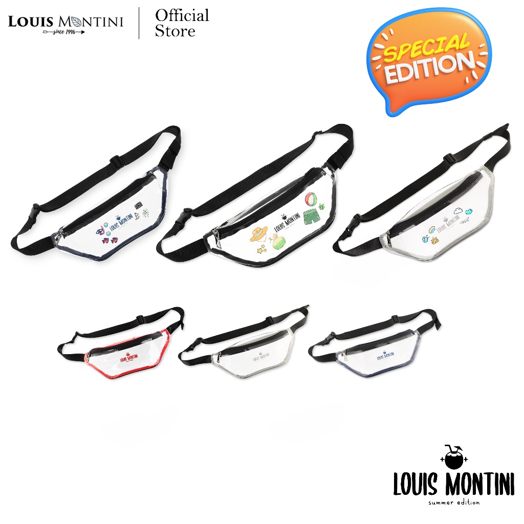 Louis Montini حقيبة PVC شفافة مقاومة للماء إصدار الصيف (تصفية)