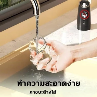 เครื่องบดไฟฟ้า ปรับความหยาบได้ เครื่องบดพริกไทย ชุดเครื่องบดพริกไทยแบบชาร์จไฟได้ พร้อมไฟLED เหนี่ยวนำแรงโน้มถ่วง