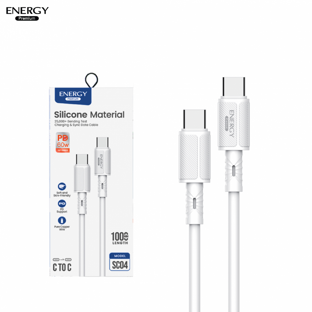 Energy premium สายชาร์จ ชาร์จเร็ว PD27- 60W (C to L) สายซิลิโคนนิ่มพิเศษแบบกลม. รุ่น SC04 - รูปที่ 3