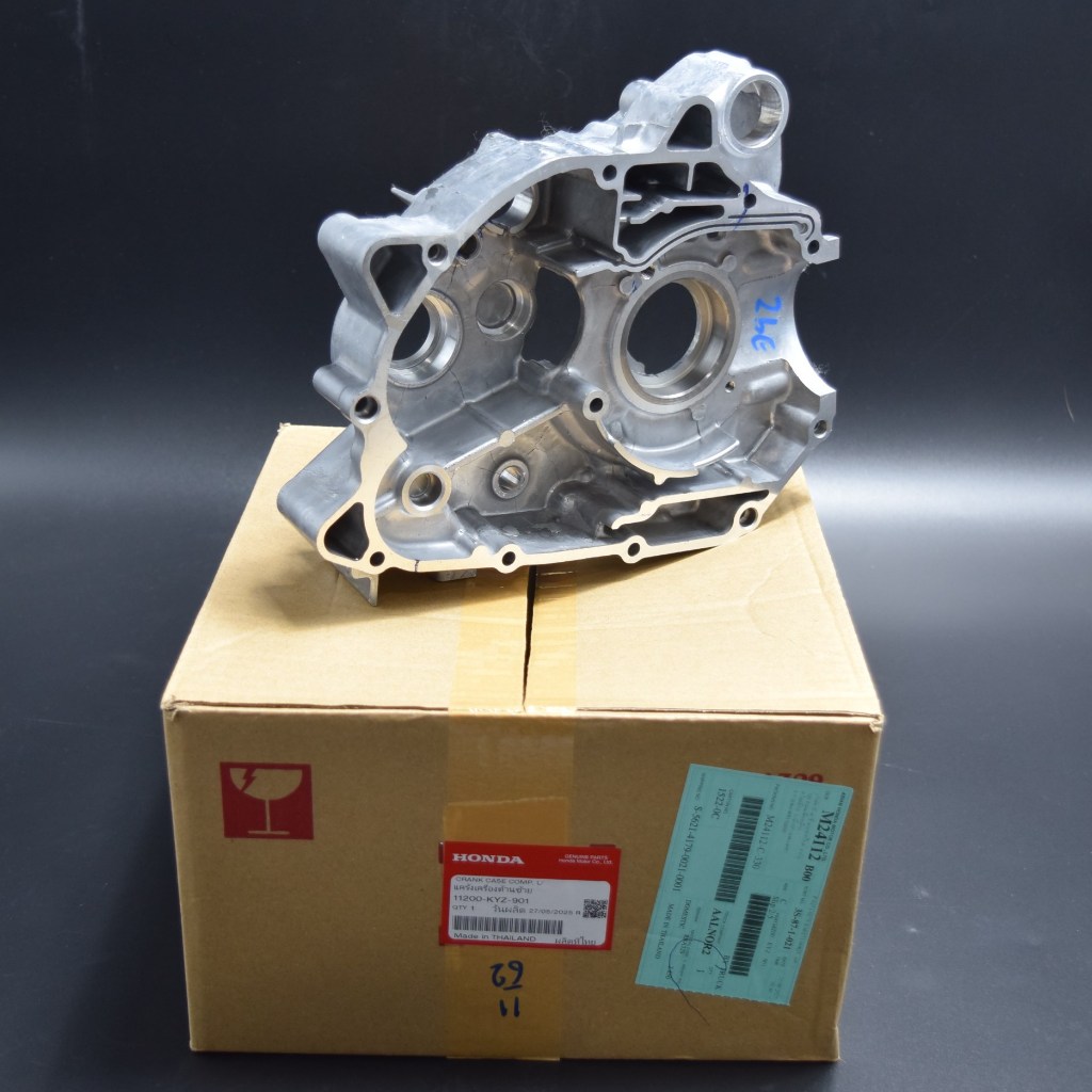 แคร้งซ้าย เรือนเครื่องยนต์ ฝั่งเลขเครื่อง สตาร์มือ เวฟ125i ปี14-21 แท้ศูนย์ฮอนด้า ราคา/1ชิ้น 11200-K