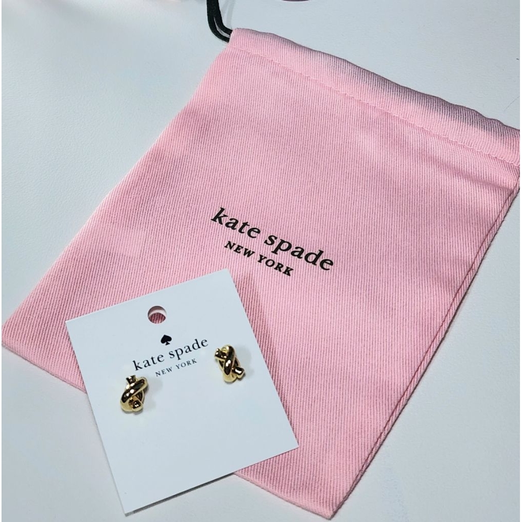 Kate Spade New York [แท้ ส่งตรงจาก USA พร้อมส่ง] กำไล ต่างหู Knot Pave heart studs bracelet necklace