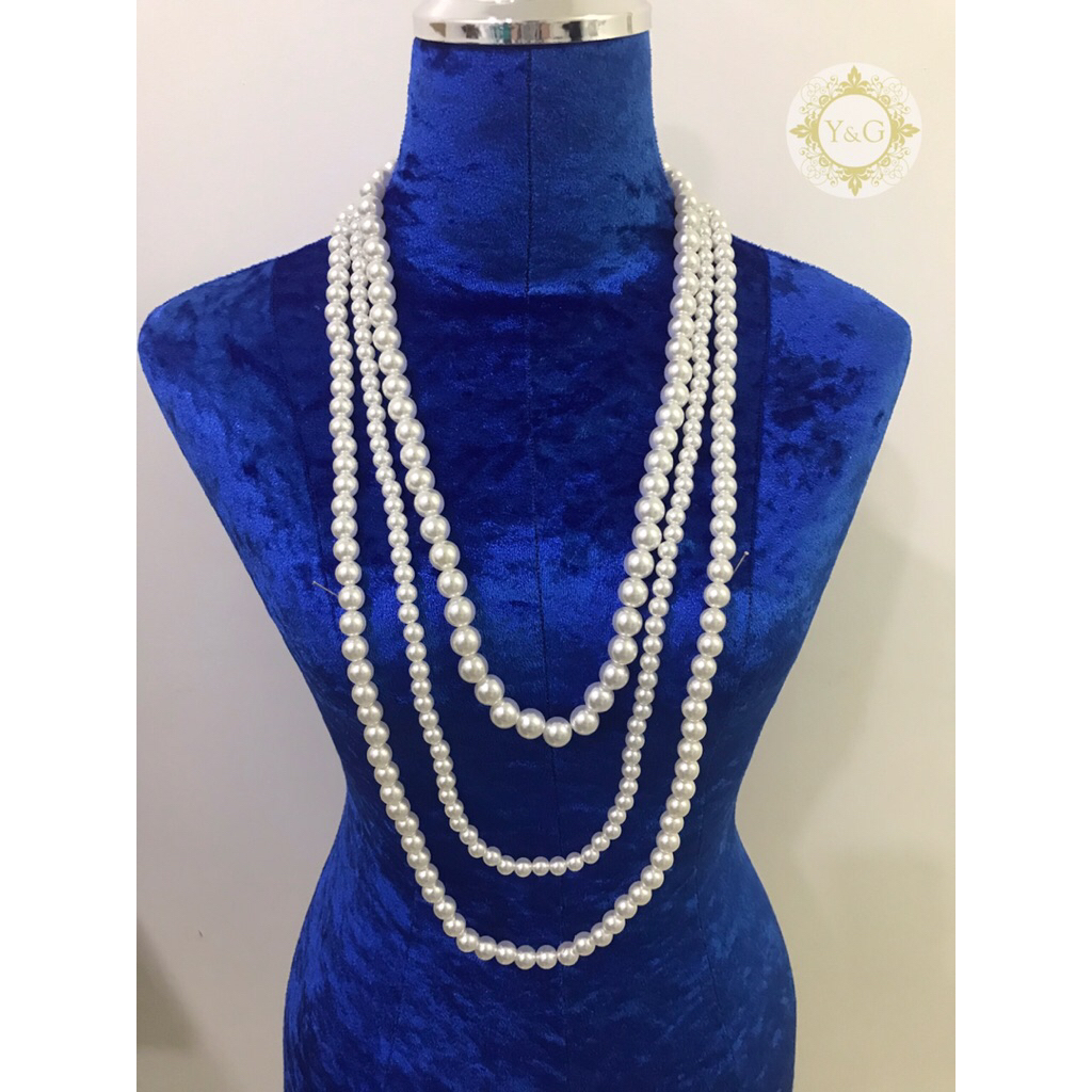 (พร้อมส่งจากเชียงใหม่)สร้อยคอมุก สร้อยคอมุกสำหรับชุดไทย ร.5 - รูปที่ 2