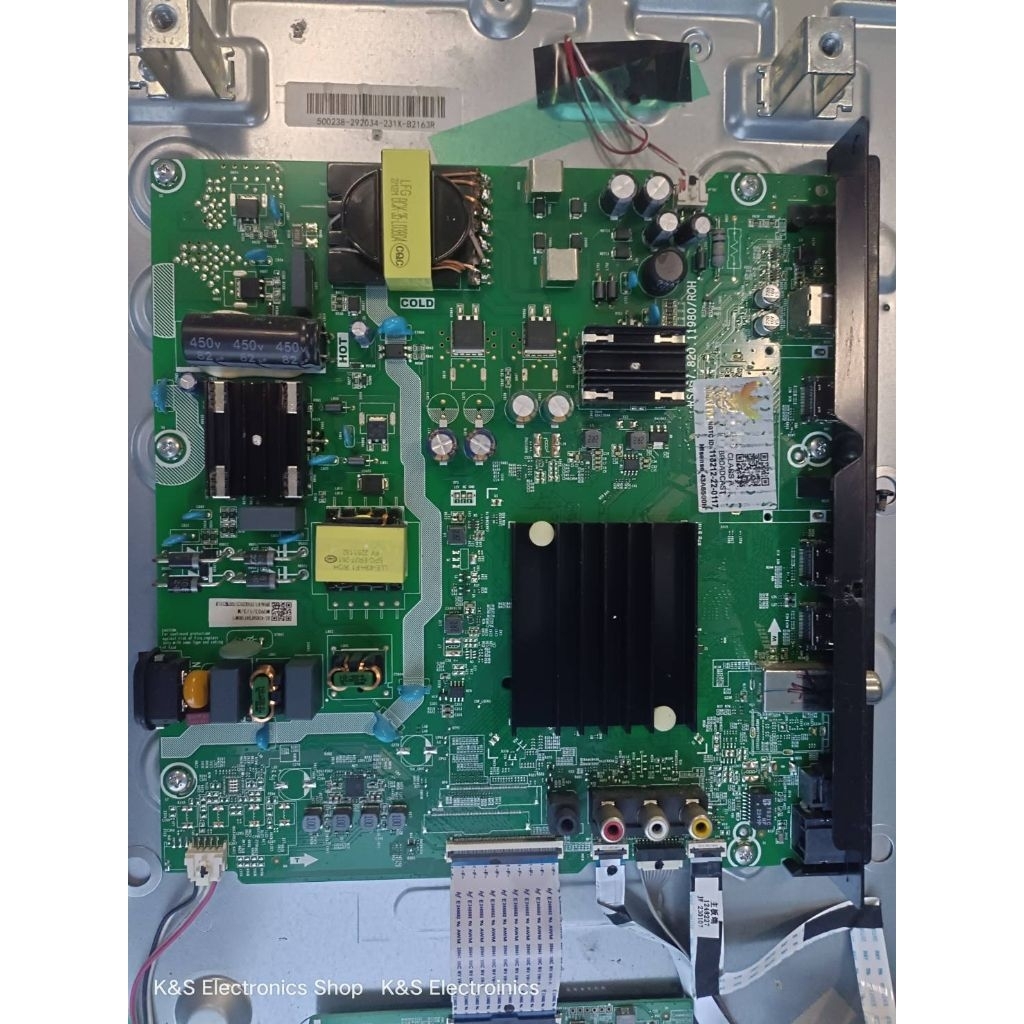 Mainboard Hisense รุ่น 43A6500H , 43U6K , 43A6500K พาร์ท RSAG7.820.11980/ROH อะไหล่แท้/ของถอดมือสองร