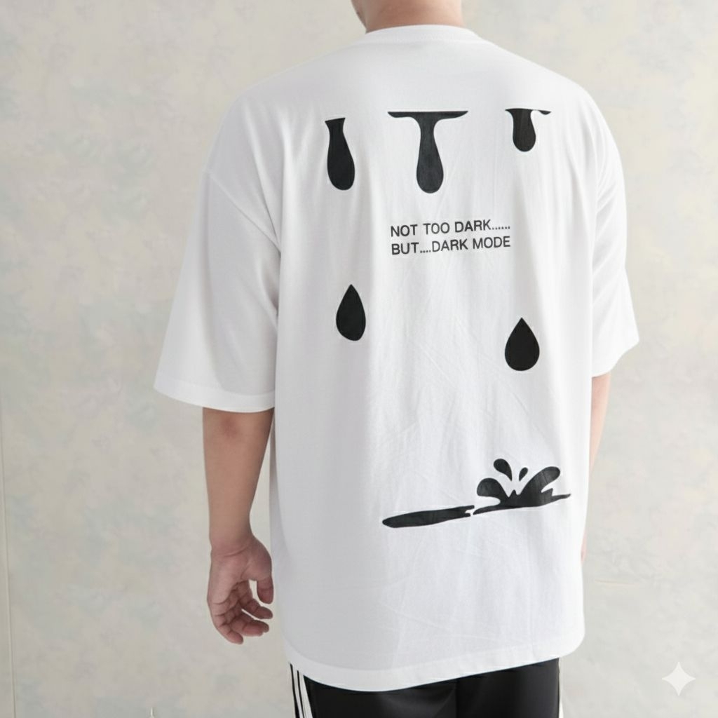 MBL เสื้อยืด oversize unisex "COLOUR DROP DARK MODE"