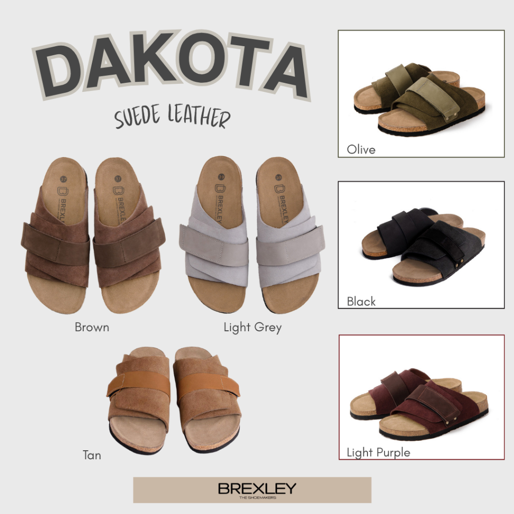 BREXLEY รองเท้าแตะเพื่อสุขภาพ รองรับฝ่าเท้า หนังแท้100% รุ่น Dakota