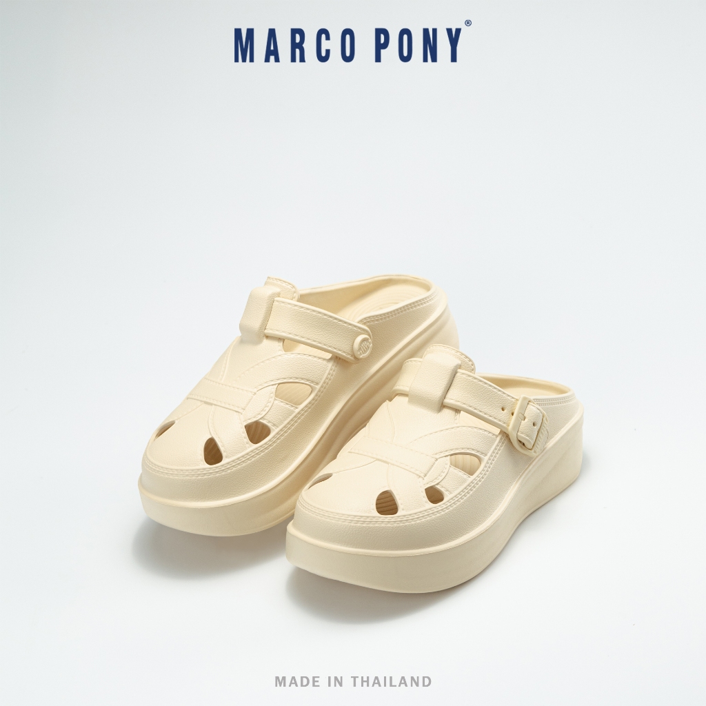 Marco Pony รองเท้าแตะ รองเท้าแตะผู้หญิง 5cm วัสดุ EVA พื้นหนา รองเท้าแตะเท่ๆ ทนต่อการสึกหรอ MH9036