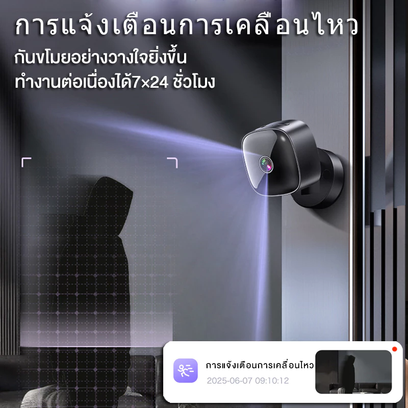 【มุมกว้างพิเศษ 360°】 กล้อง 360 องศา กล้องวงจร กล้องแอบ กล้องรูเข็ม ก้องวงจรปิด วงจรปิด 4k wifi camera mini camera thumbnail 4