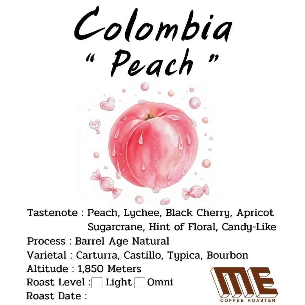 เมล็ดกาแฟ Colombia "Peach" กลิ่นพีชชัด แต่ไม่ขม 🍑🍑