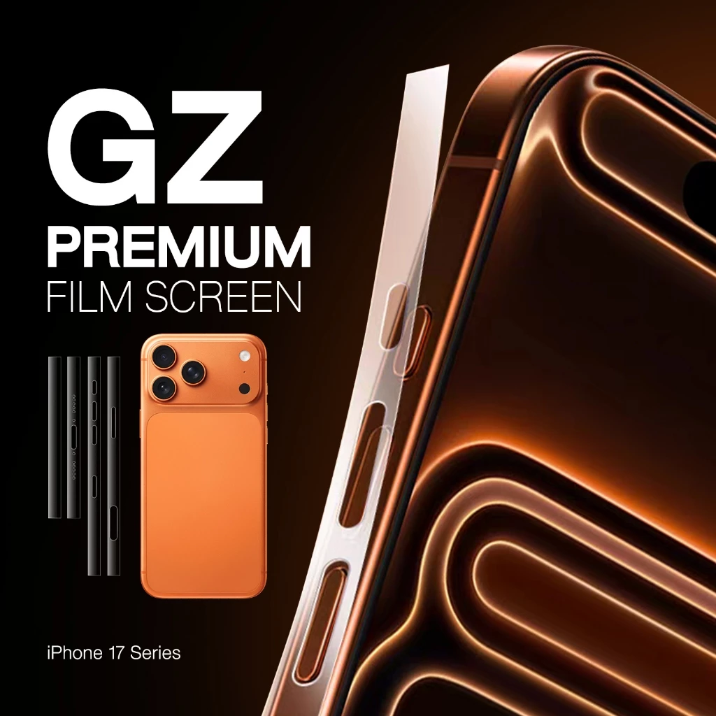 ฟิล์มกันรอย ขอบข้าง GZ Premium Film Screen สำหรับ ไอโฟน 17 / 17Air / 17Pro / 17Promax ฟิล์มกันขอบ