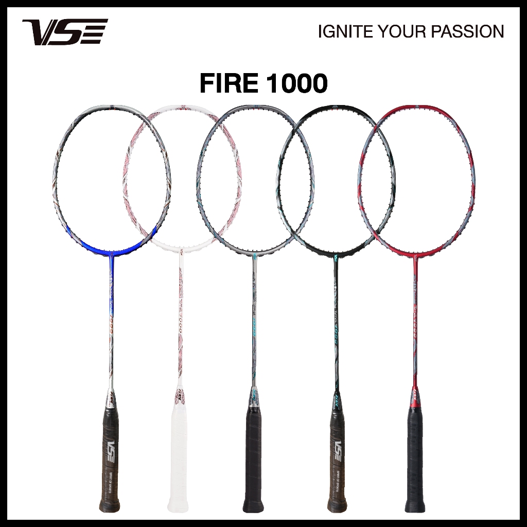 VS مضرب ريشة Fire1000 مع قبضة وأوتار وغطاء — صورة 7