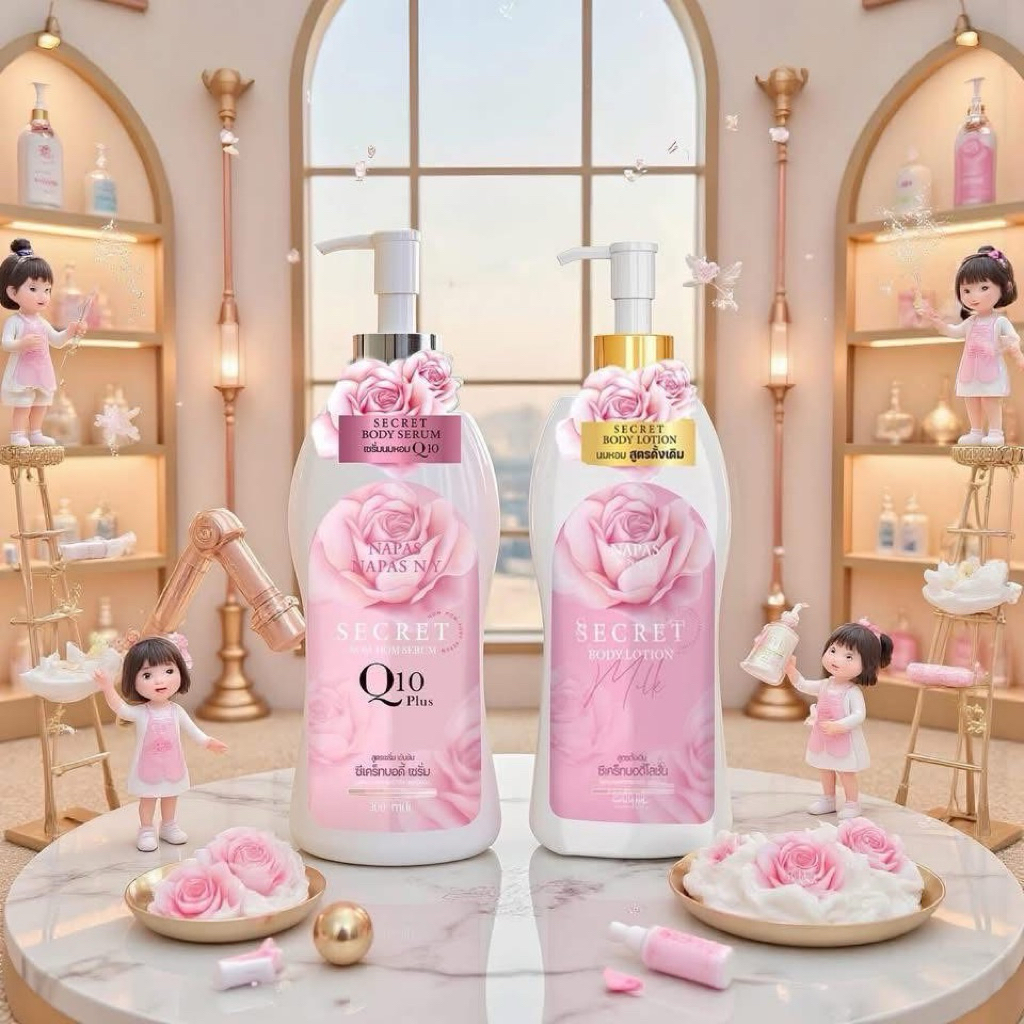 โลชั่นนมหอม/เซรั่มQ10/ครีมออยหอม/กันแดด Milk Secret โลชั่นทาผิว Napas Secret Body Lotion