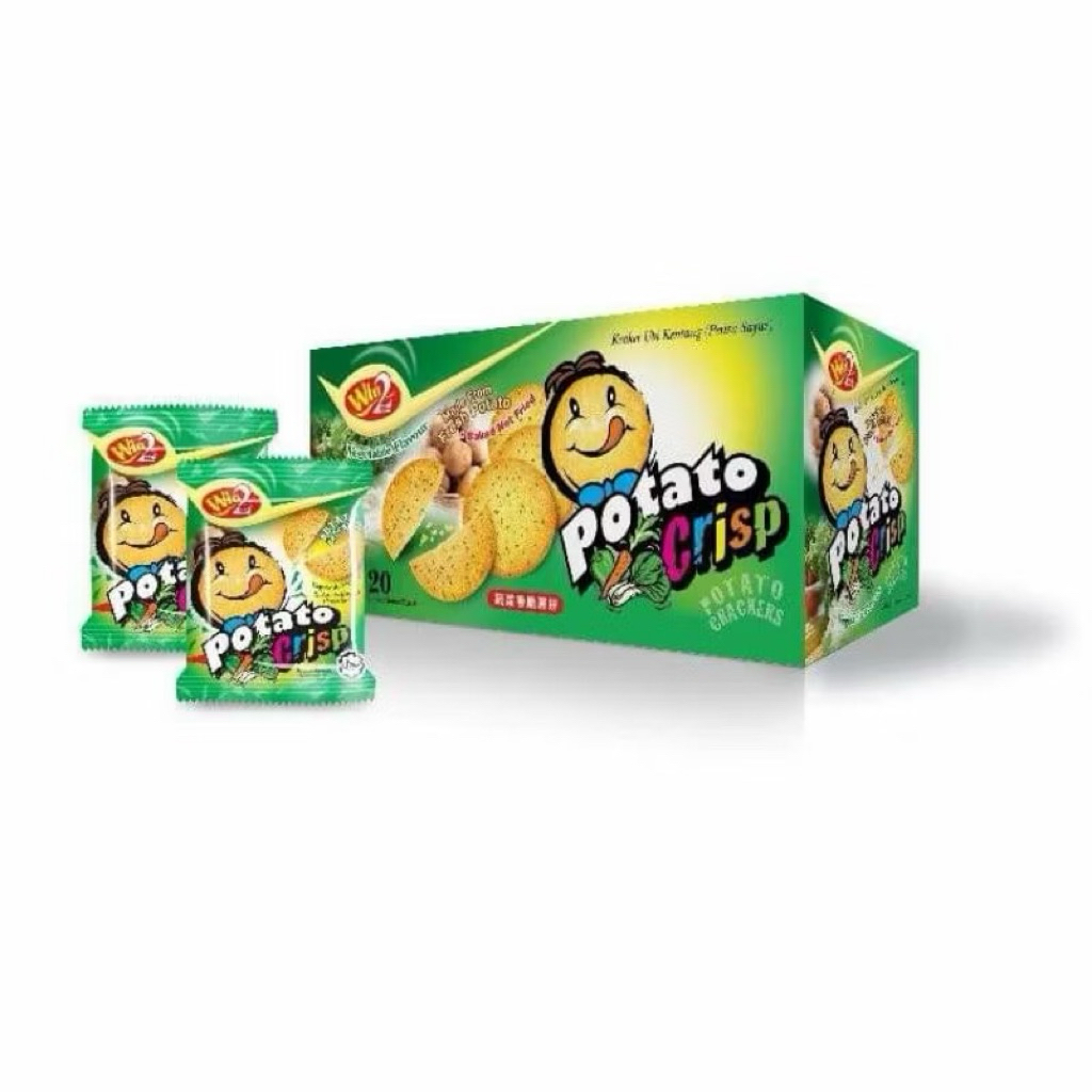 Win Win Potato cripst ขนมแรกเกอร์บาง กรอบอร่อย 1 กล่อง 30 ชิ้น