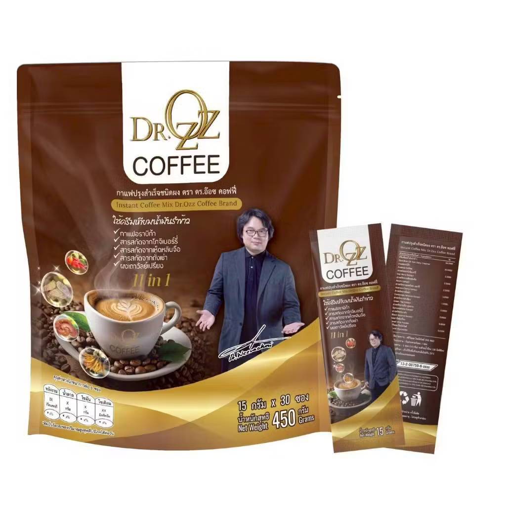 กาแฟ ดร.อ๊อซ Dr.Ozz กาแฟเถาวัลย์เปรียง กาแฟ อาจารย์อ๊อด กาแฟเพื่อสุขภาพ 11 in 1 (ชนิดห่อ 30 ซอง)
