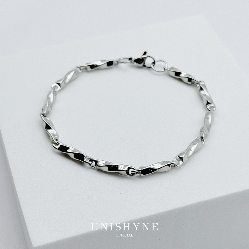 🤍Unishyne “Nove Chain” (โนฟ์ เชน) สแตนเลสแท้ ตัวล็อคก้ามปู