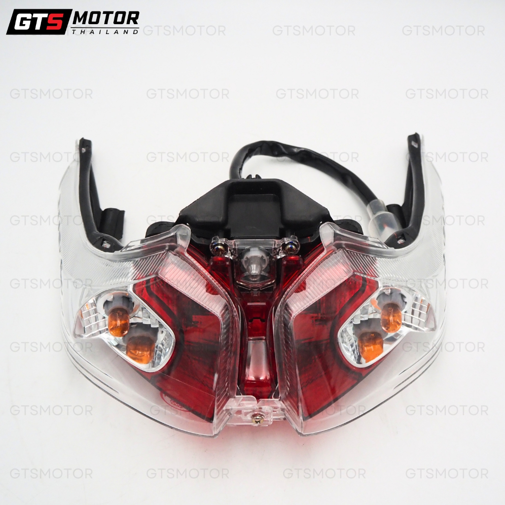ไฟท้าย LED + ชุดสายไฟ สีแดง+ขาว สำหรับ Honda Wave125i ปี 2012-2019