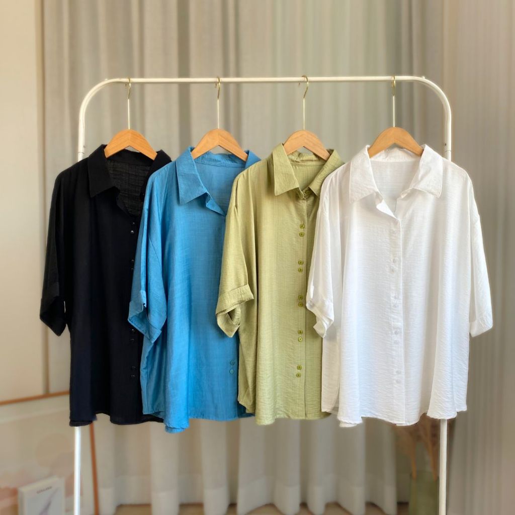 เสื้อเชิ๊ตกระดุมคู่ 250.- ‼️ เนื้อผ้าป่านสลาฟ เนื้อดีระบายอากาศดีมาก วงแขนกว้าง อกหน้าผ้า 54" วงแขน 24" #unisex แขนเบิ้ล