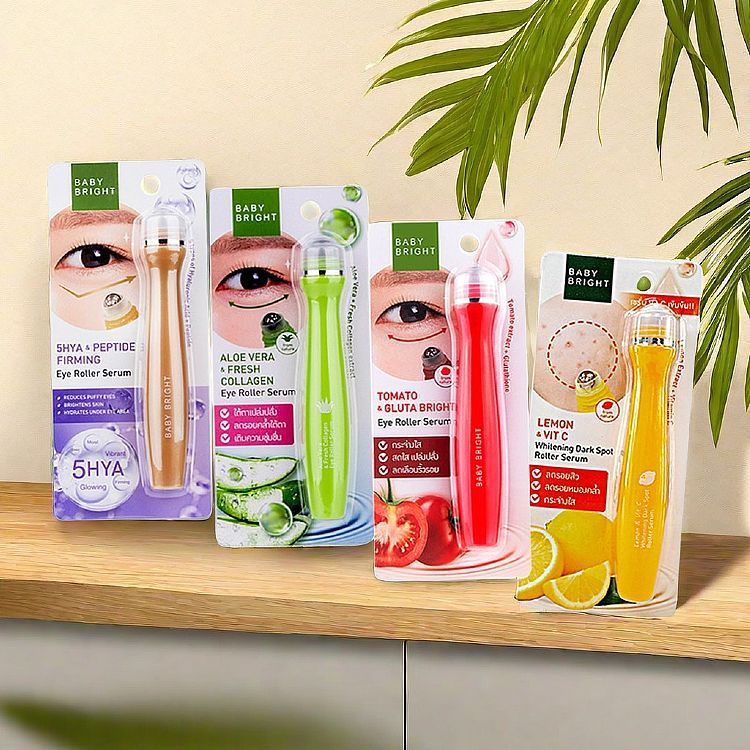 Baby Bright Eye Roller Serum Lemon&Vit C / Aloe Vera &Fresh Collagen / Tomato & Gluta  15 ml. เซรั่ม
