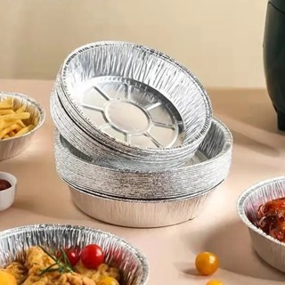 ถาดอลูมิเนียมฟอยล์เกรดอาหาร 10ชิ้น ถาดฟอยล์แบบใช้แล้วทิ้ง อล…