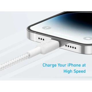 Anker 322 สายชาร์จเร็ว USB-C to Lightning Cable (90cm Braided) รองรับ Apple CarPlay