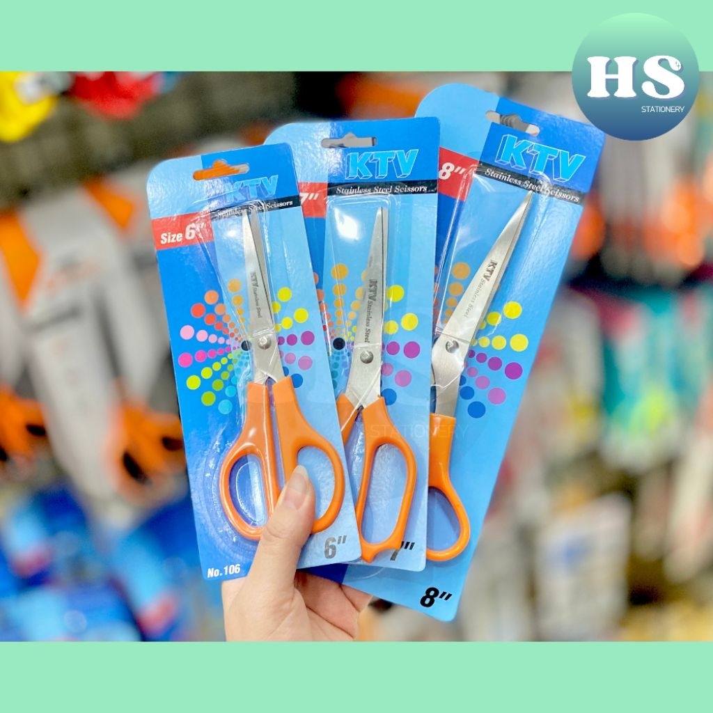 KTV กรรไกรสเตนเลส เคทีวี ด้ามพลาสติก