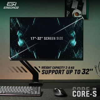 ERGONOZ แขนจับจอ ขาตั้งจอคอมพิวเตอร์ Monitor Arm รุ่น CORE สีขาว สีดำ สำหรับหน้าจอ 17 - 32 นิ้ว