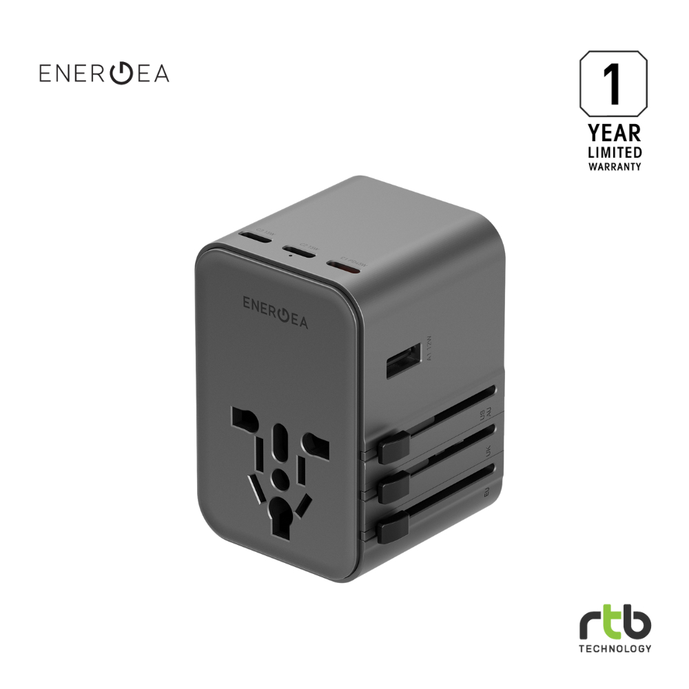 Energea TravelWorld Adapter GaN45 หัวแปลงปลั๊กไฟ สำหรับ เดินทาง (3C2A/PD45W)