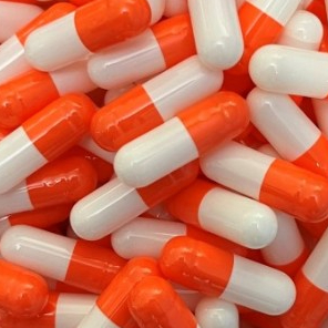 แคปซูลเปล่า สี MED.ORANGE OP. –WHITE OP. (เบอร์ 1) บรรจุ 1,000 แคปซูล/ห่อ