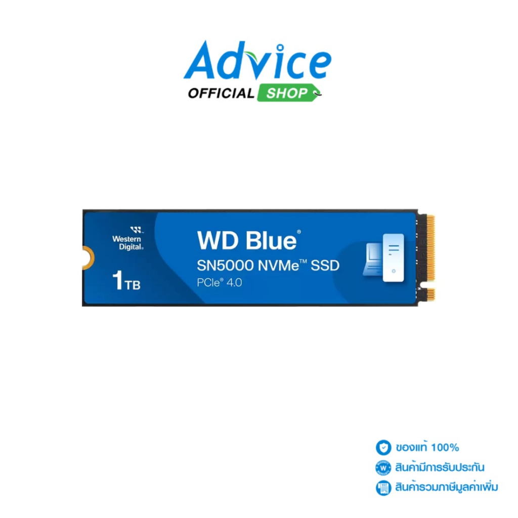 WD 1 TB SSD M.2 PCIe 4.0 SN5000 BLUE (WDS100T4B0E) NVMe M.2 2280 - A0163320