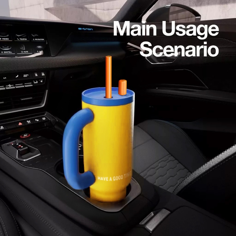 Ice Master Cup 700ML ถ้วยน้ําฟางความจุขนาดใหญ่ 316 สแตนเลสขวดน้ําเก็บความเย็น  Bawang Cup