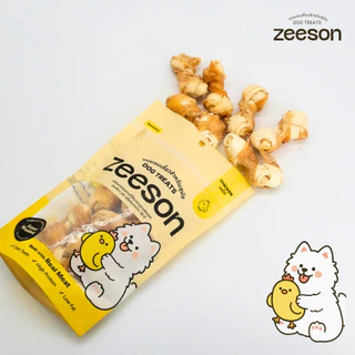 ZEESON ขนมสุนัข หนังรูปกระดูกผูกพันด้วยไก่ ไก่แท้100% โปรตีนสูง คุณภาพเกรดส่งออก ขนมขัดฟันหมา ขนมหมา ขนมหมาเคี้ยวเล่น