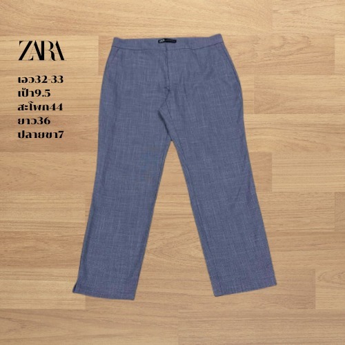 มือ2 ZARA  EUR40 กางเกง  ผ้าคอทตอนคล้ายผ้ายีนส์ ตะขอ+ซิป กระเป๋าข้าง งานสวย ป้ายครบ
