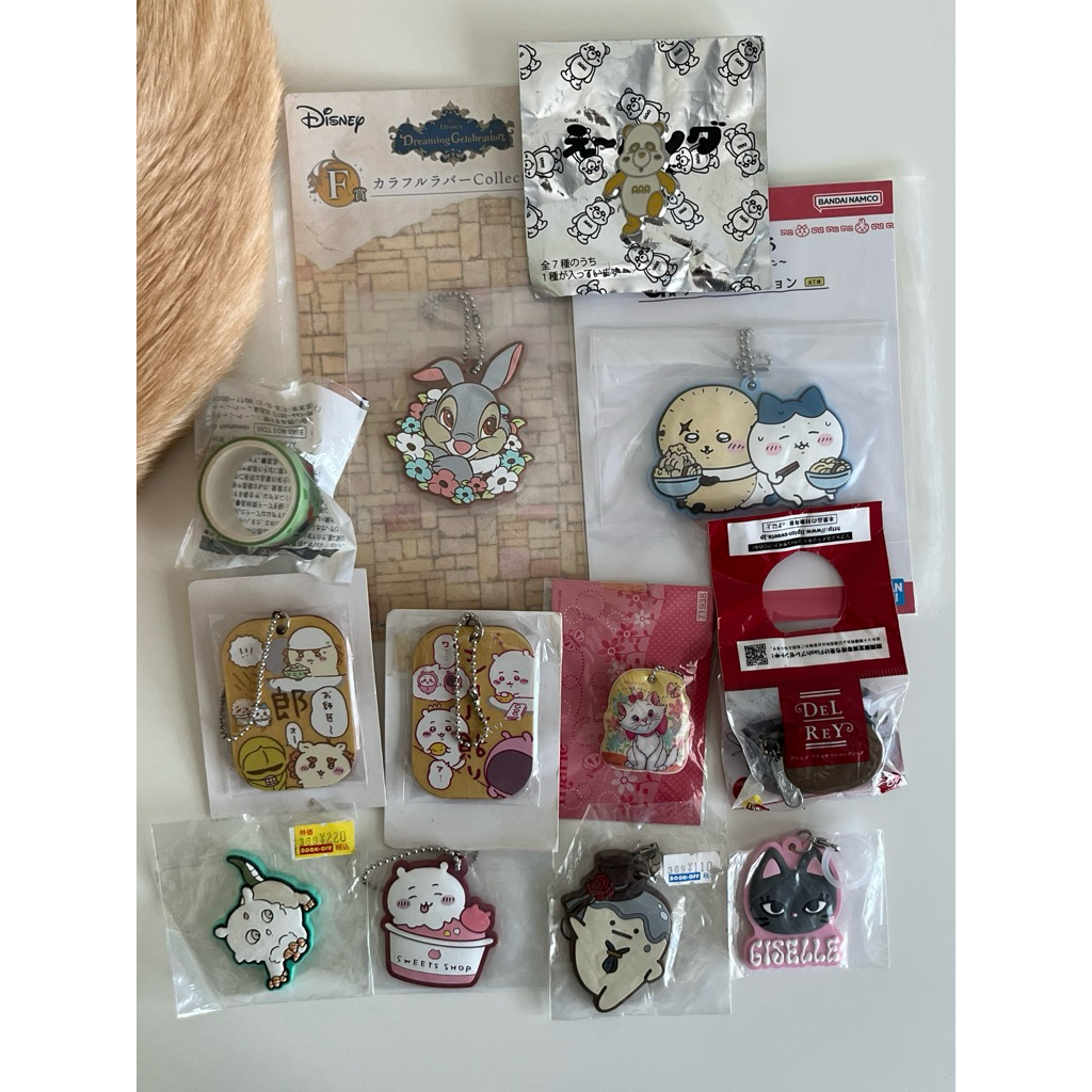(พร้อมส่ง) - แท้จากญี่ปุ่นมือ 1 พวงกุญแจ Chiikawa Marie Disney Pikmin AAA Thumper Bambi Giselle
