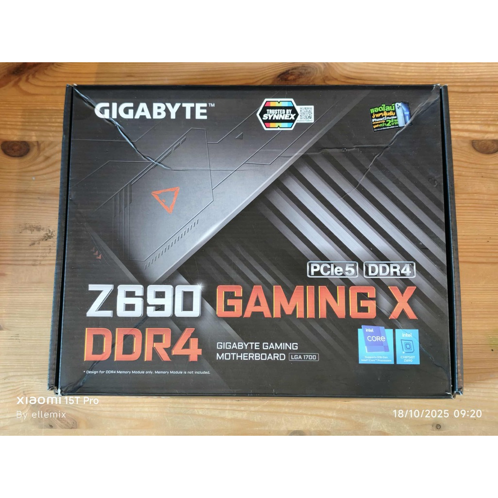 MAINBOARD (เมนบอร์ด) GIGABYTE Z690 GAMING X (DDR4)(LGA 1700)(ATX) มือสองครบกล่อง ประกันใจ 7วัน