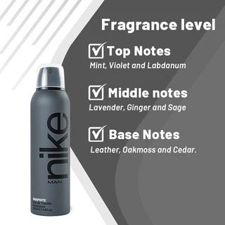 【ซื้อ1แถม1】Nike Colors Premium Edition Man Deo Spray - Graphite 200ml/ ไนกี้ สเปรย์ระงับกลิ่นกาย ชาย - กราไฟท์
