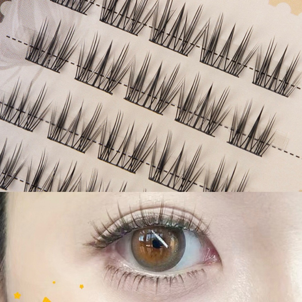 [พร้อมส่ง]ขนตาปลอม แบบธรรมชาติ ยาว10-12mm แถมกาว1หลอด เมื่อสั่ง2หลอด คละได้