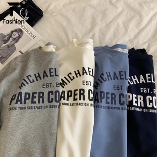 ส่งไวจากไทย เสื้อสเวตเตอร์ ลายพิมพ์ แขนยาว สไตล์เกาหลี โอเวอร์ไซซ์ สำหรับผู้หญิง unisex