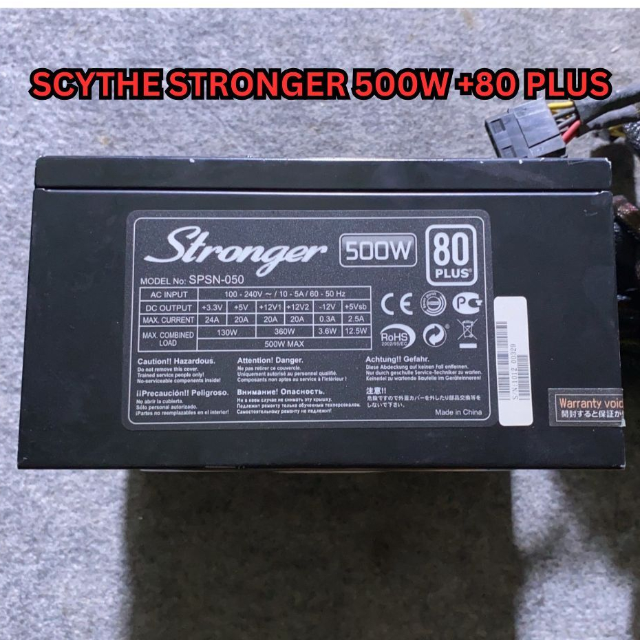 POWER SUPPLY (อุปกรณ์จ่ายไฟ) 450W 500W 550W 600W  +80 PLUS PSU ถอดสายไม่ได้