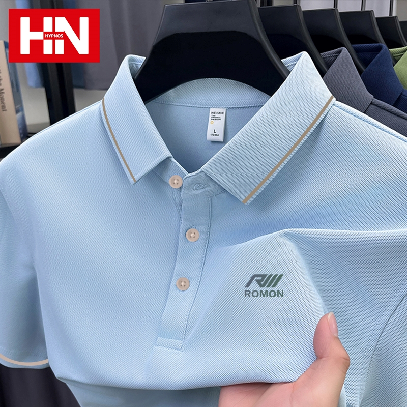 HYPNOS 2321-R3เสื้อโปโลผู้ชาย สไตล์สปอร์ต แขนสั้น ผ้าฝ้ายแท้ ใส่สบาย เสื้อโปโล Unisex ผู้ชาย ผู้หญิง สีพื้น สไตล์มินิมอล