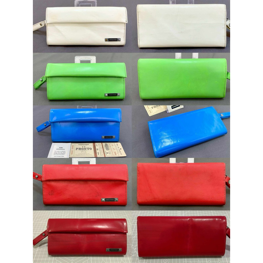 พร้อมส่ง - กระเป๋าสตางค์  Freitag R304 Woodhull กระเป๋า เงิน ทรงยาว / RARE ป้ายเหล็ก / สภาพดี - ของแ