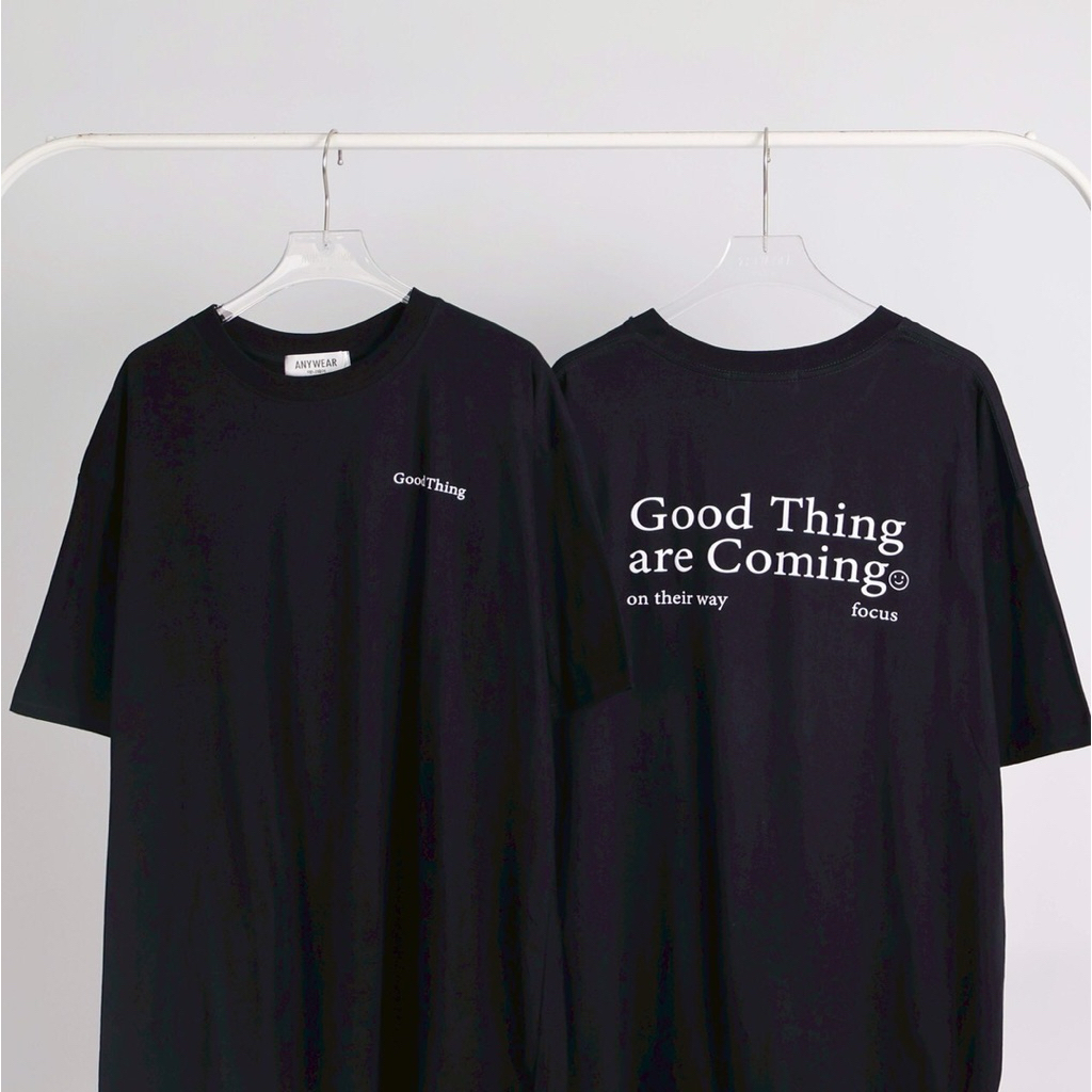 เสื้อยืด  oversize cotton 100% คอกลม แขนสั้น  งานป้าย Anywere