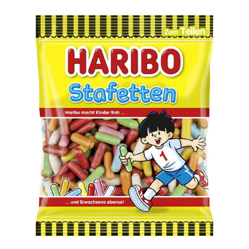 Haribo Stafetten Candy Coated Licorice Sticks 160g / ฮาริโบ้ สตาเฟตเท่น เยลลี่ลิครอริสแท่ง ขนมนำเข้าจากเยอรมนี