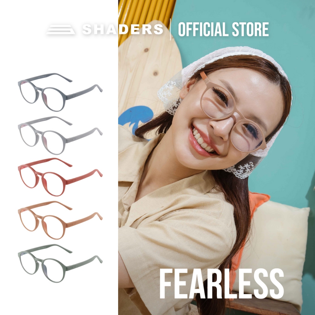 แว่นตา SHADERS FEARLESS SERIES SHADE (ทรงกลม) ถอดขาแว่นได้ เลนส์กรองแสงสีฟ้า น้ำหนักเบา วัสดุTR90