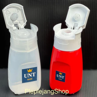 ขวดซอส ขวดบีบนมข้น ขวดใส่น้ำเชื่อม ฝาเปิด-ปิด คว่ำได้ 200ml UNT *ผลิตในไทย ปลอดภัยกับอาหาร*