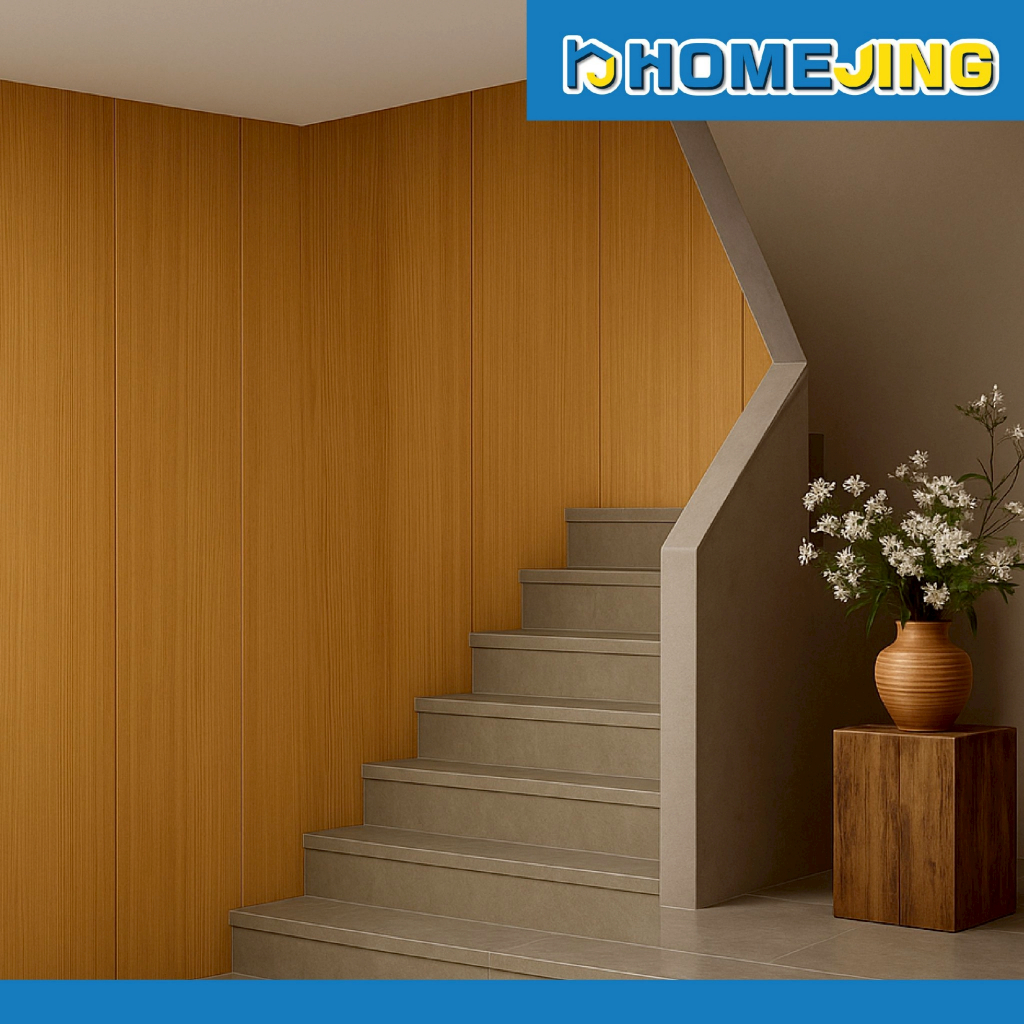 ยกลัง 12 แผ่น ไม้ระแนง WPC ลอนเรียบ ร่องตื้น กันชื้น กันปลวก สีสวยเหมือนไม้จริง ตกแต่งฝ้า ผนังบ้าน แข็งแรง ติดตั้งง่าย - รูปที่ 7