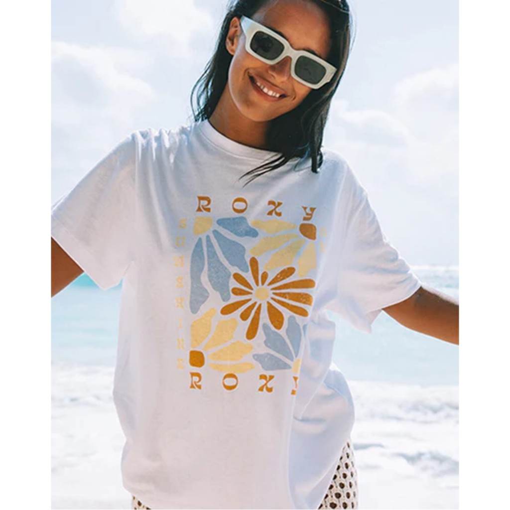 ROXY เสื้อยืดโอเวอร์ไซส์ผู้หญิง Womens Daisy Days Tee 253 URJZT03939-WBB0