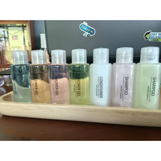 ALL ONE HEREชุดเซ็ตอาบน้ำโรงแรมสบู่เหลวแชมพูครีมนวดผมขนาด20มล.เลือกสีเลือกกลิ่นได้แพคละ50ขวด