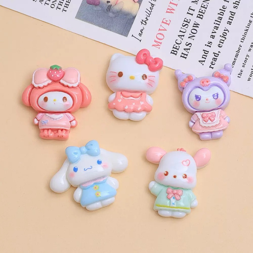 🇹🇭เรซิ่น ซานริโอ้ #030 เรซิ่นการ์ตูน ตกแต่ง งานdiy แก๊งค์ซานริโอ้เรซิ่นลายการ์ตูนน่ารัก