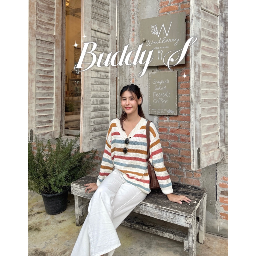 19JAN.STUDIO : BUDDY SWEATER เสื้อแขนยาวไหมพรม รุ่นนี้ไม่หนามาก ความเก๋คือโทนสี